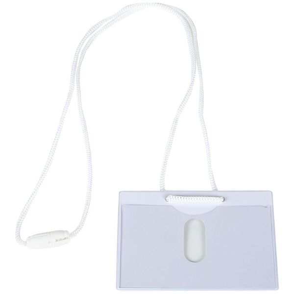 Cord Lanyard & ID Pouch 50cm White